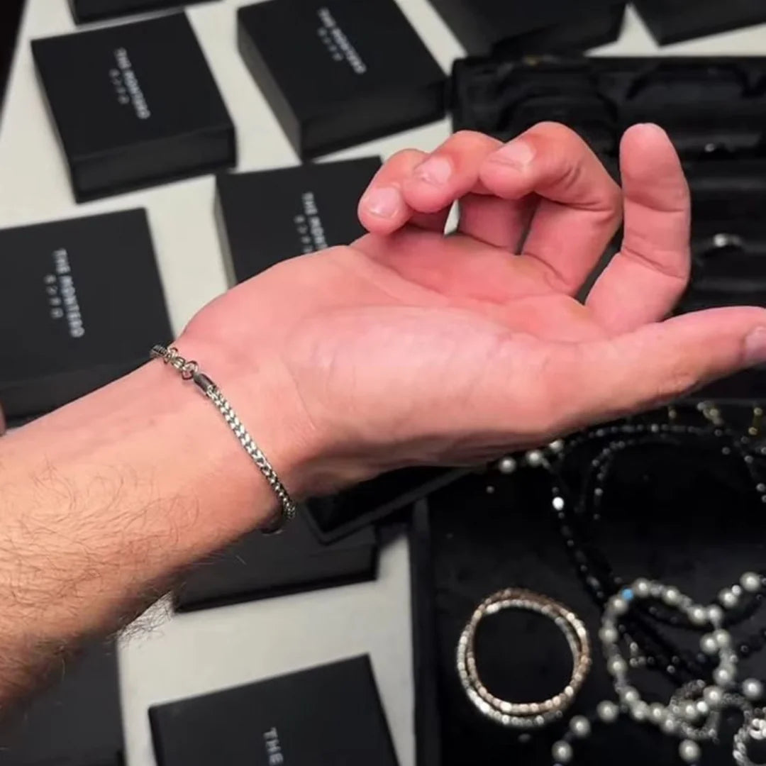 Classic Silver Men's Bracelet gift box Dubai UAE