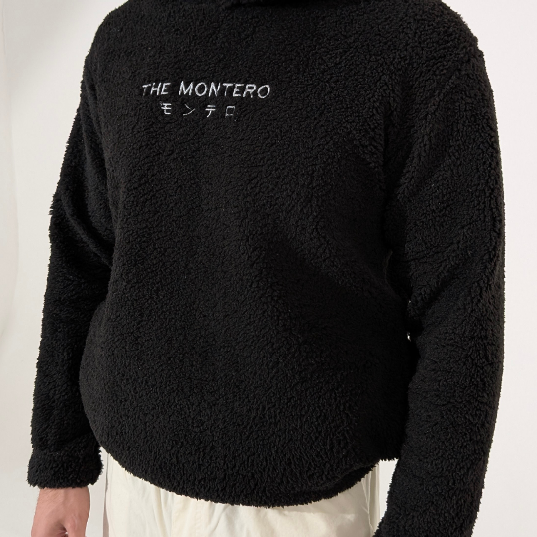 Black Sherpa Hoodie back Dubai UAE