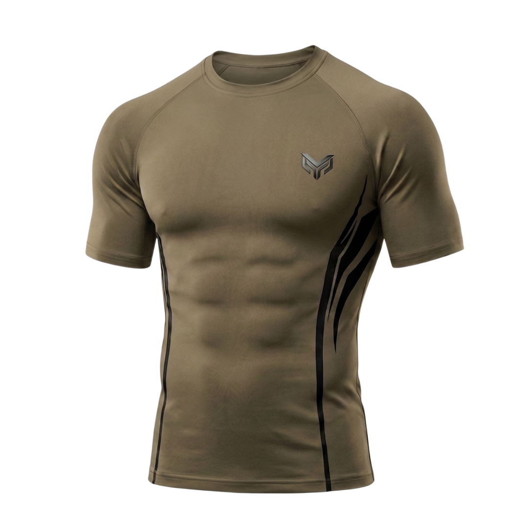 Men's Olive Compression Shirt Dubai UAE activewear