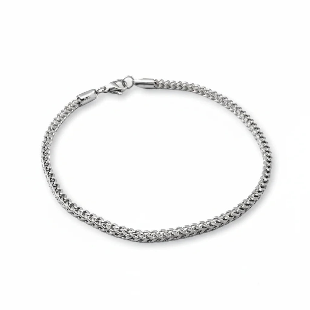 Classic Silver Men's Bracelet 3mm Dubai UAE